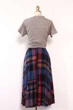 Jeweltone Plaid Pleated Skirt XS