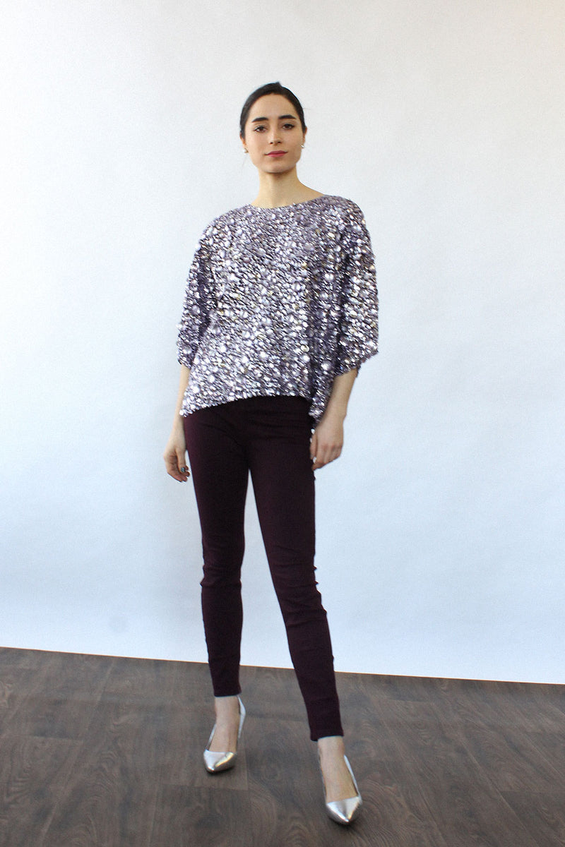 Vera Wang Beaded Crystal Top XS-M