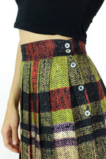 Graphic Plaid Skirt S