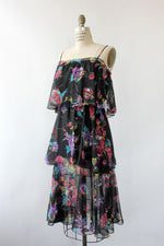 Tiered Moody Floral Dress XS-M