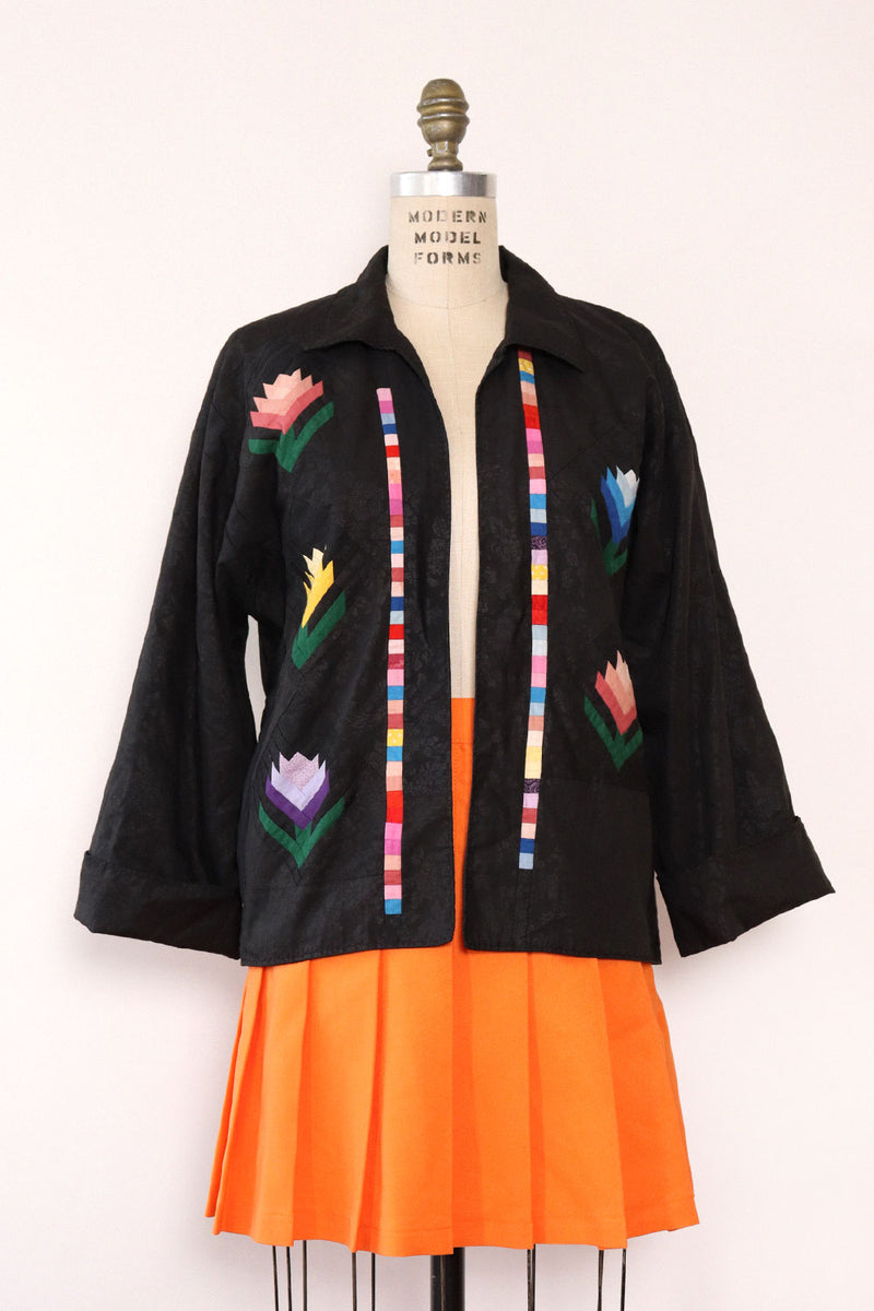 Flower Cotton Patchwork Jacket S/M