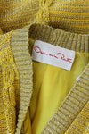Oscar De La Renta Gold Fleck Cardigan M/L