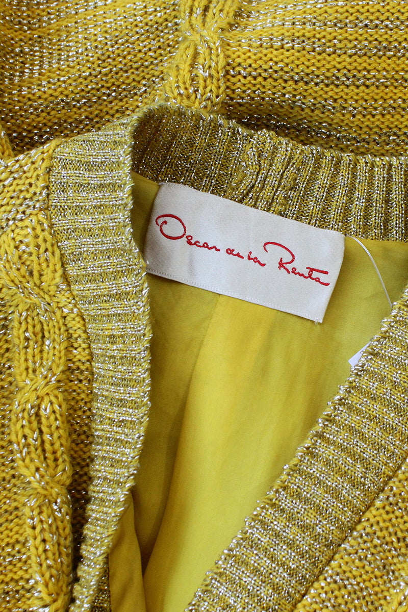 Oscar de la Renta Sunflower-print cardigan - Yellow