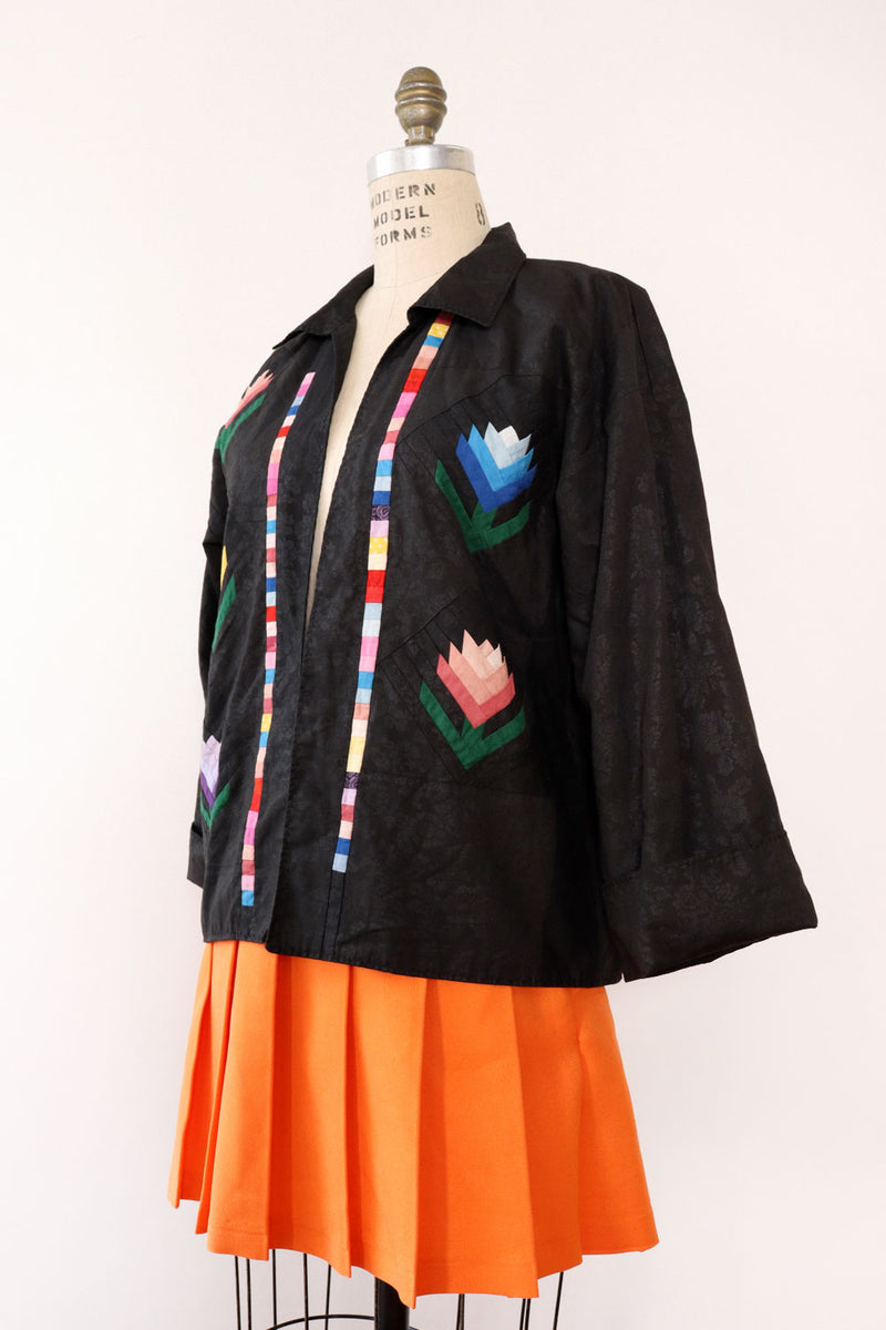 Flower Cotton Patchwork Jacket S/M
