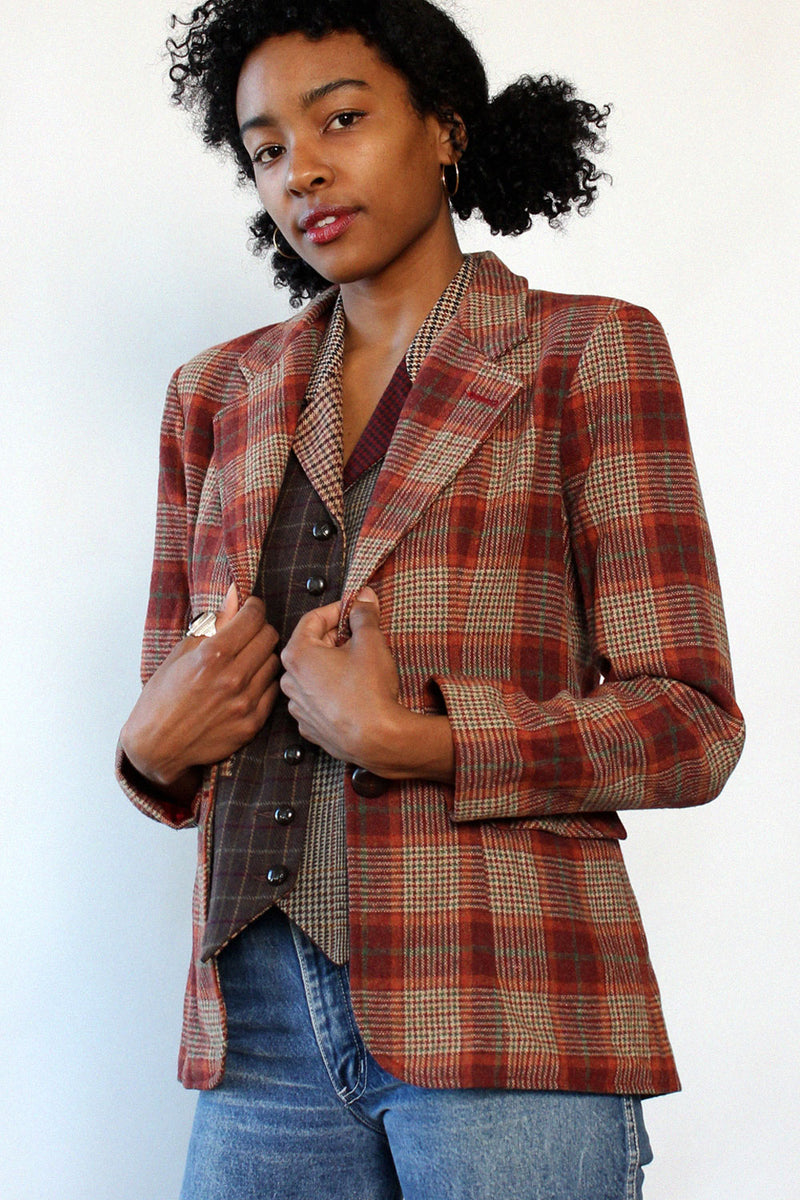 Lou Berry Plaid Blazer S/M