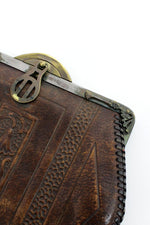 1920s Tooled Leather Clutch | As Is
