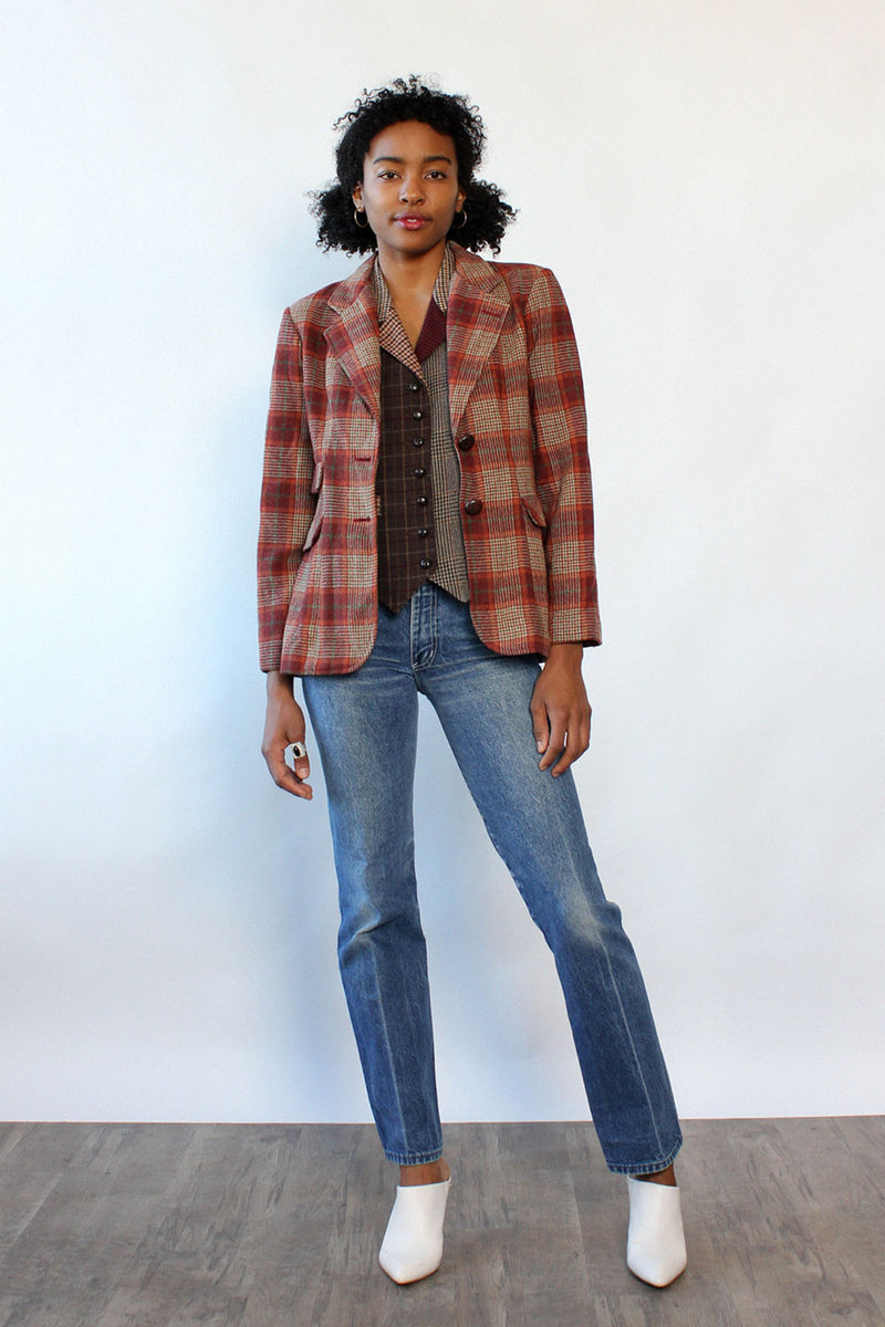 Lou Berry Plaid Blazer S/M
