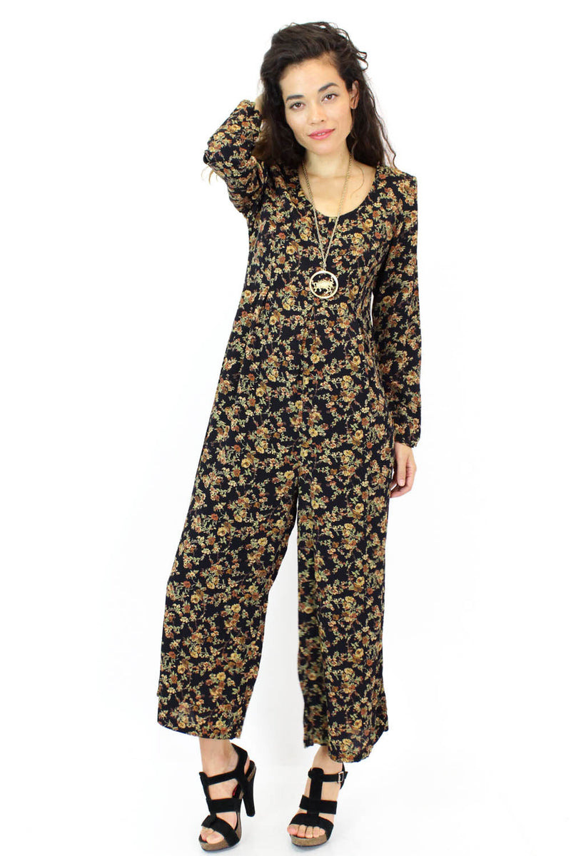 vintage floral jumpsuit