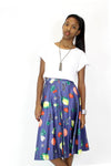 Fresh Fruit Button Flare Skirt XS