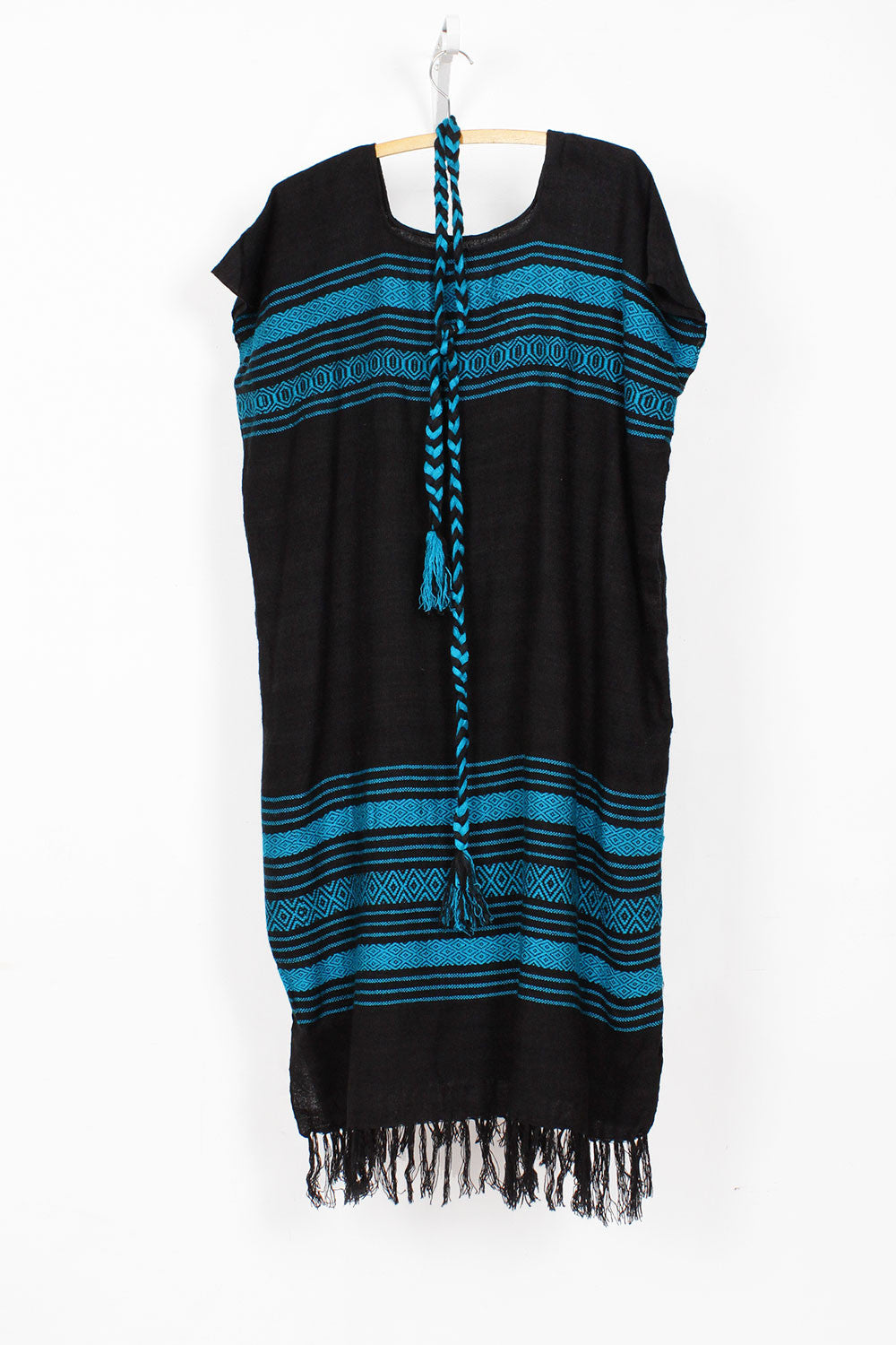 Turquoise & Black Wave Dress