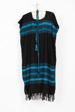 Turquoise & Black Wave Dress