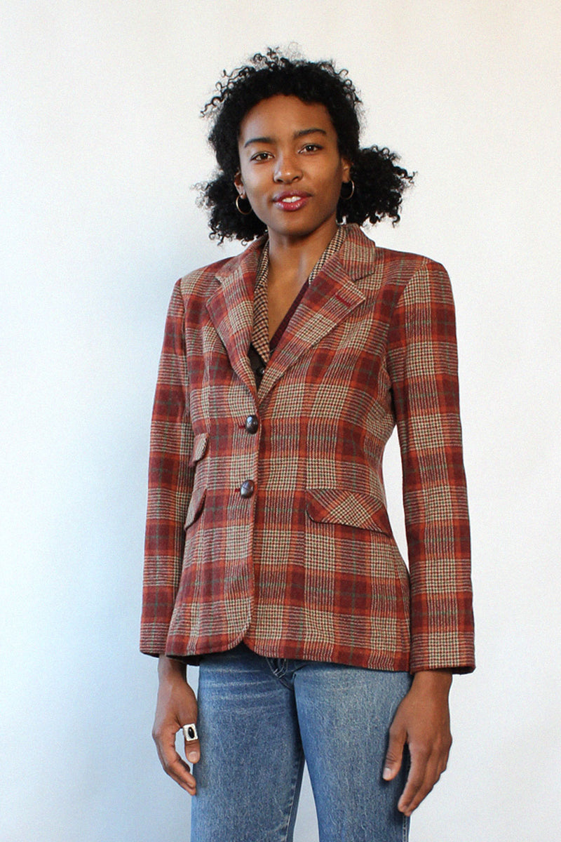 Lou Berry Plaid Blazer S/M
