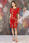 Laurence Kazar Beaded Crimson Dress XS/S