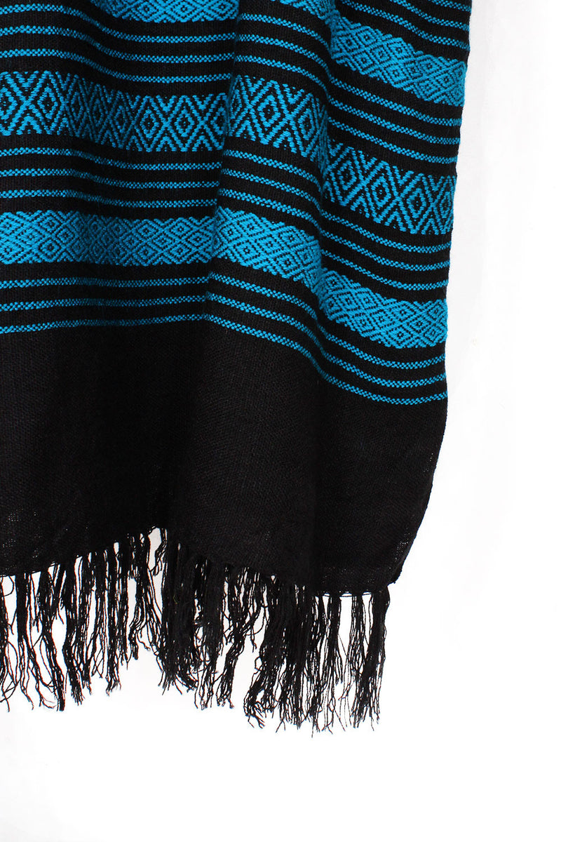 Turquoise & Black Wave Dress
