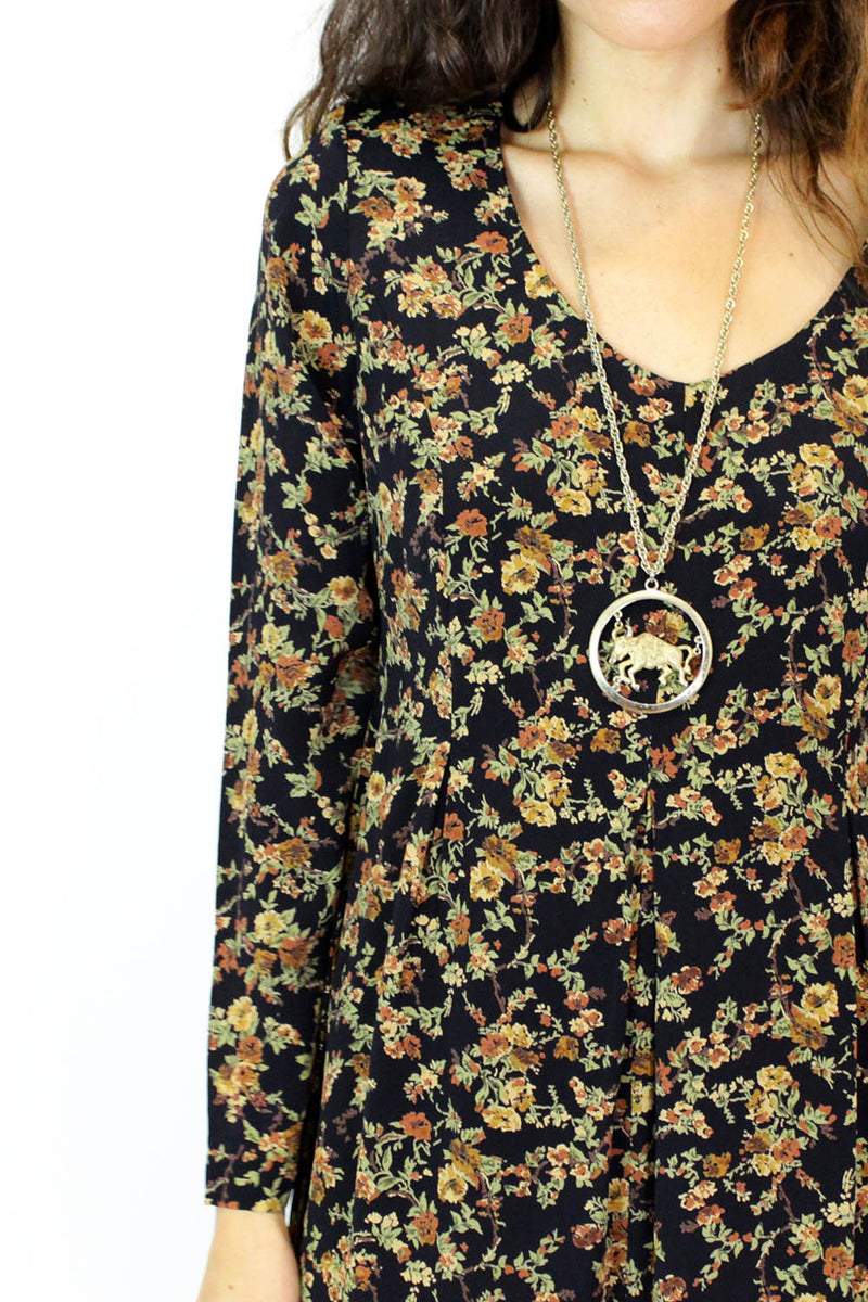vintage floral jumpsuit detail