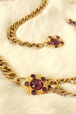 Heavy Golden Gem Chain Belt S-L
