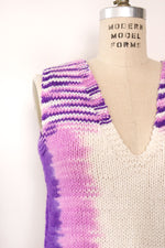 Ombré Purples Handknit Vest S-L