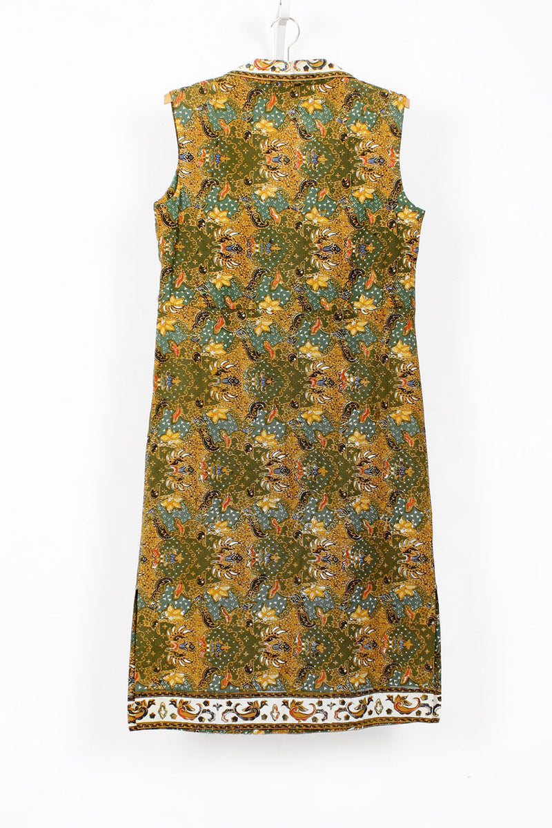 Olive Batik Shirtdress S/M