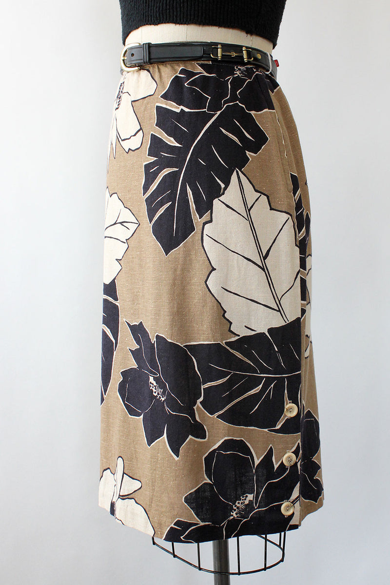 Neutral Fern Print Skirt S/M