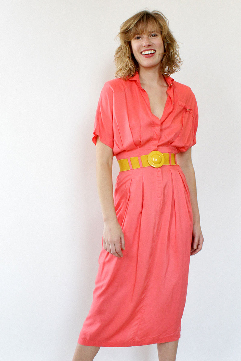 Coral Pencil Dress XS