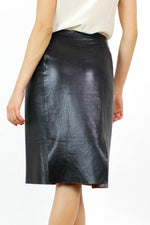 Prada gladiator leather panel skirt M