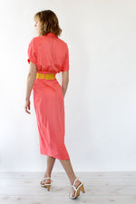 Coral Pencil Dress XS