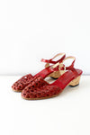 Red Cork Wedge Sandals 6 - 6 1/2