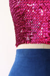 Magenta Sequin Tube Top XS-M