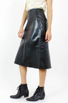 Polished leather skirt 4