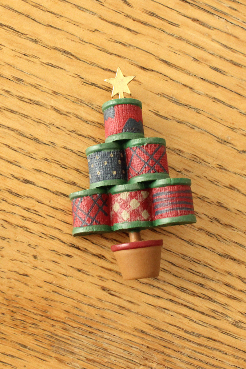 Kitschy Christmas Tree Brooch
