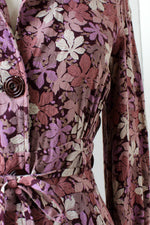 Leaf Print Secretary Dress S