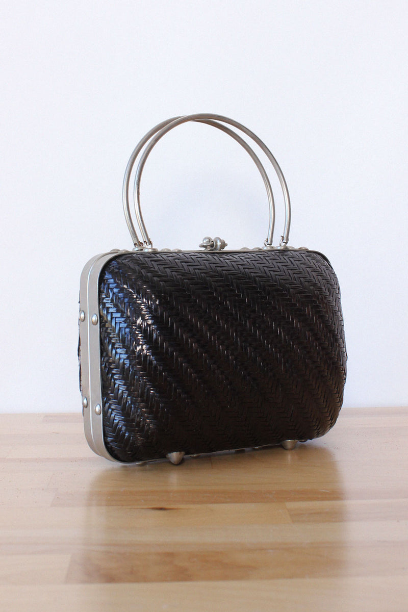 Italian Wicker Box Handbag