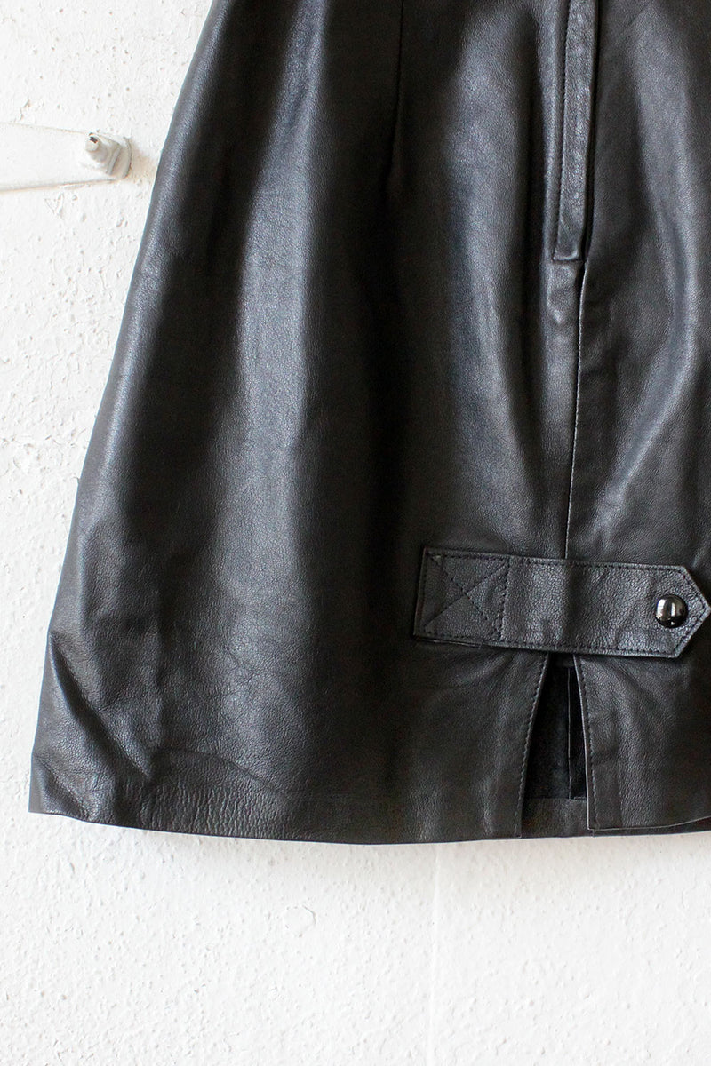 Black Leather Mini Skirt S