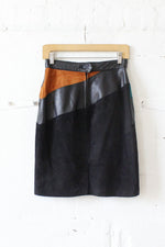 Siena Panel Leather Skirt S