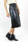 Polished leather skirt 4