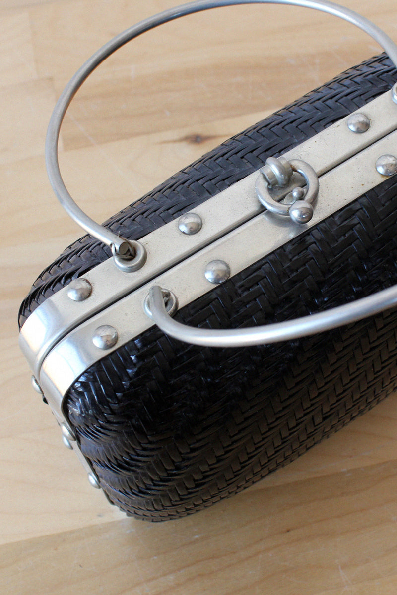 Italian Wicker Box Handbag