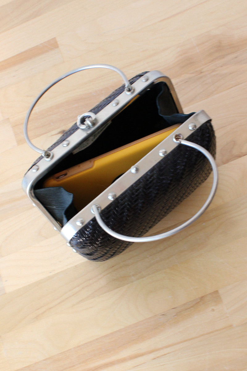 Italian Wicker Box Handbag