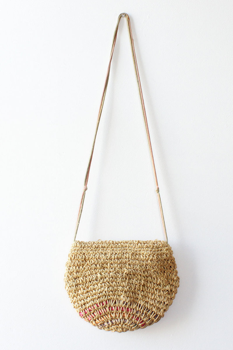 Woven Pastel Straw Crossbody