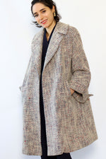 Chunky Tweed Swing Coat XS-M