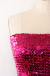 Magenta Sequin Tube Top XS-M