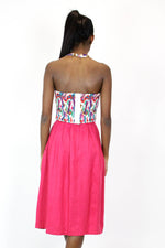 Hot Pink Pocket Midi Skirt XS