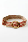 Red Straw Cinch Belt