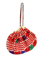 embroidered cinch pouch