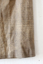 Marbled Leather Skirt S/M
