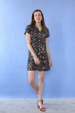Pottery Print Collared Mini S/M