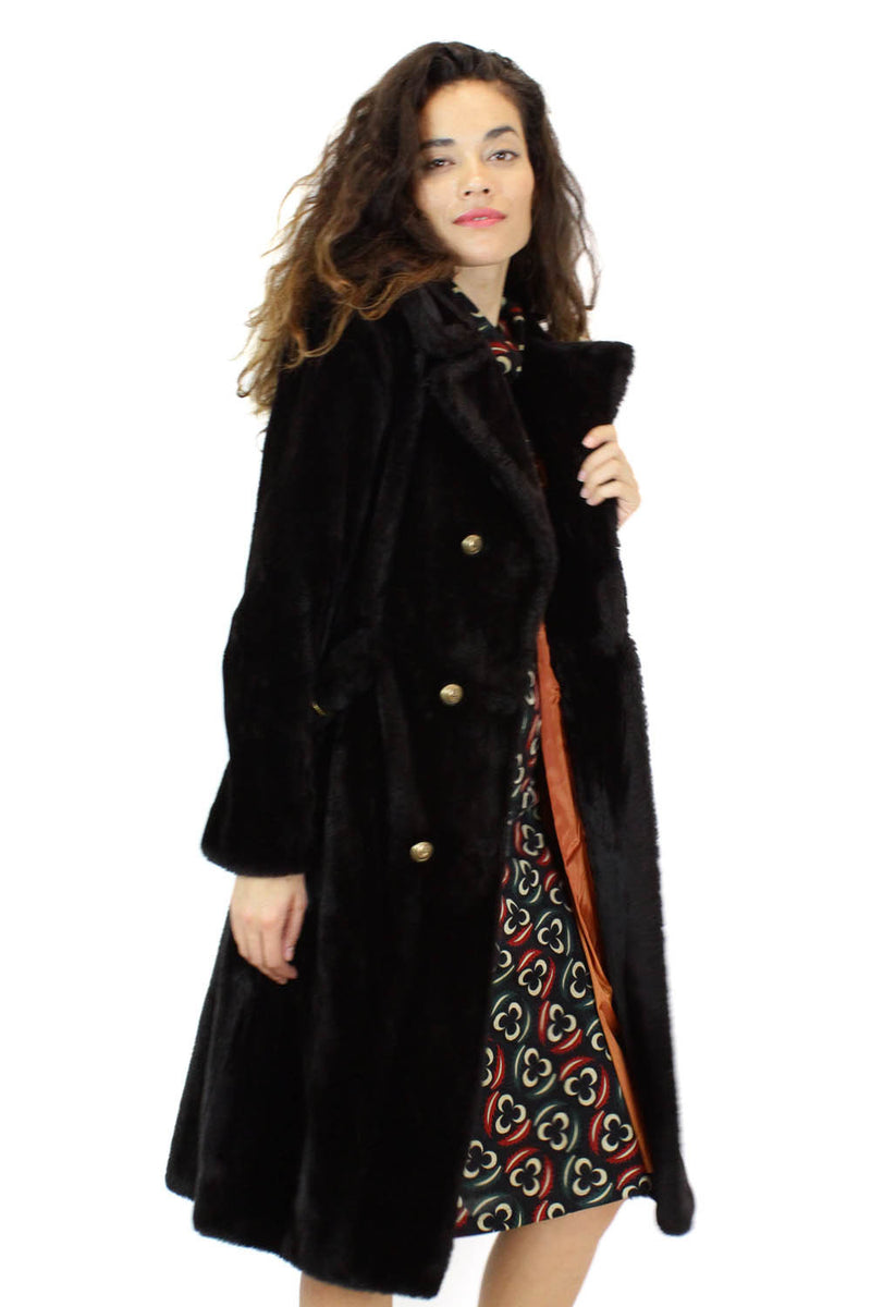70s faux fur coat