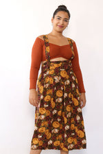 October Floral Suspender Skirt L/XL