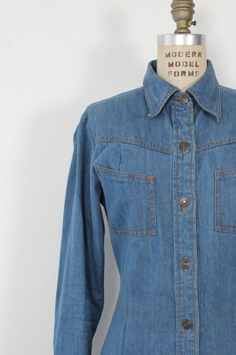 Alexander's Denim Fit Flare Shirtdress M/L