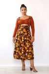 October Floral Suspender Skirt L/XL