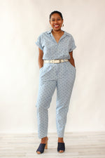 Chambray Polka Dot Jumpsuit M